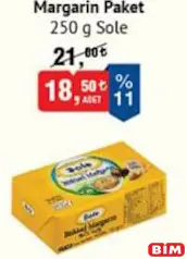 SOLE MARGARİN PAKET 250 G fiyat ve kampanya bilgisi